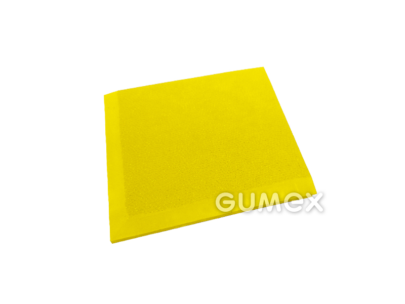 Náběhový roh FORTELOCK 2038 INVISIBLE typ C k dlaždici FORTELOCK INVISIBLE, tloušťka 6,7mm, 145x145mm, 92°ShA, desén kůže, PVC, žlutý